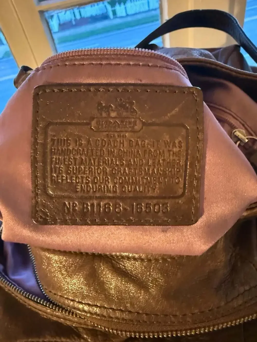 Coach Madison Maggie Brown Leather Shoulder Bag 16503